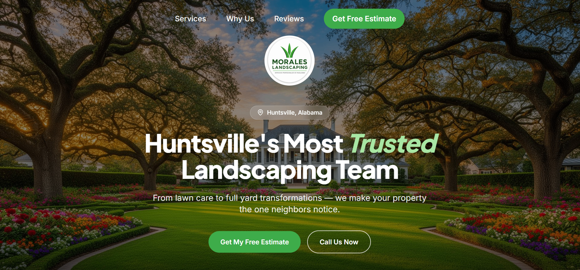 Morales Landscaping — sitio web