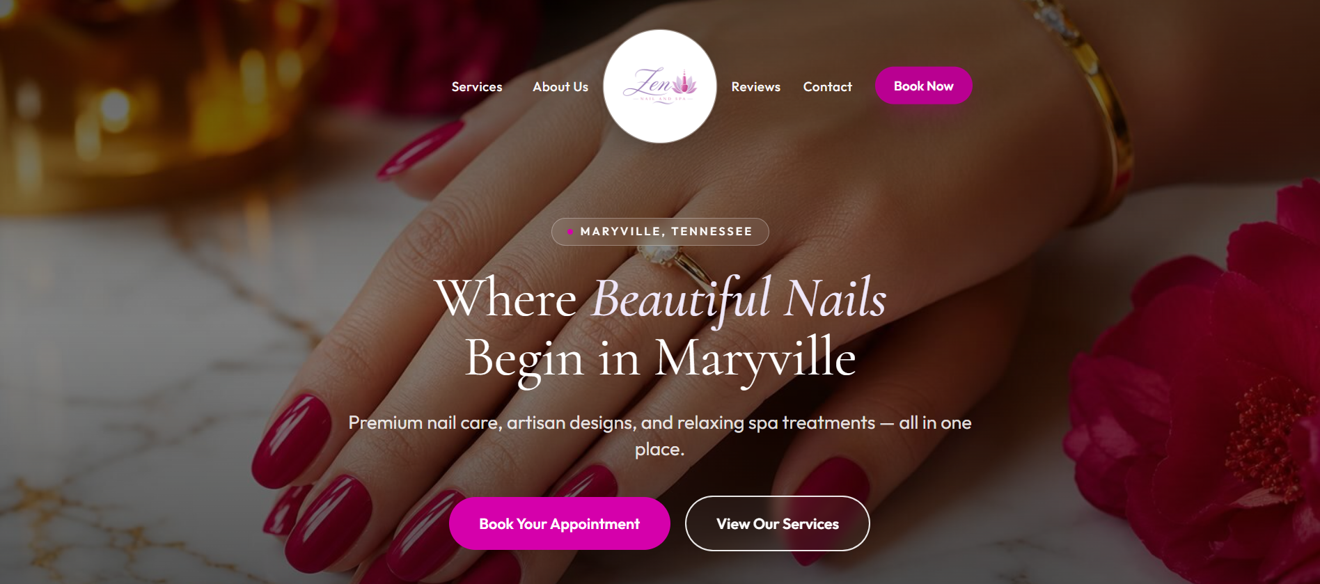Zen Nail Spa — sitio web