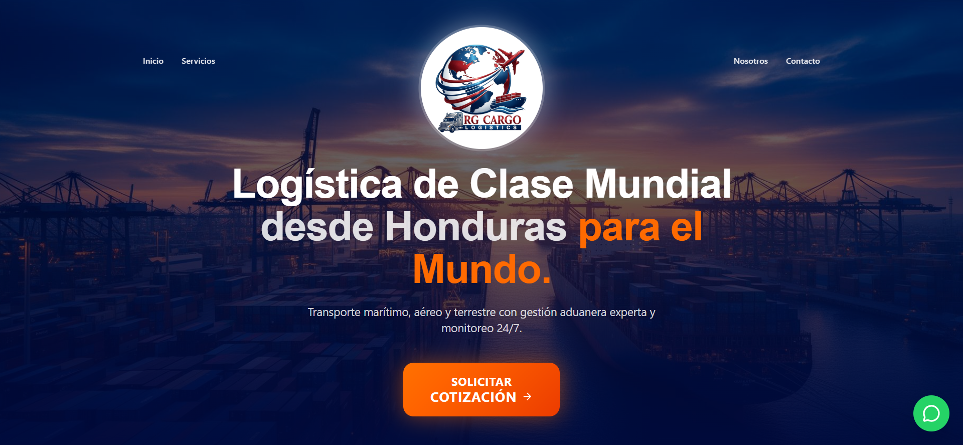 RG Cargo — sitio web