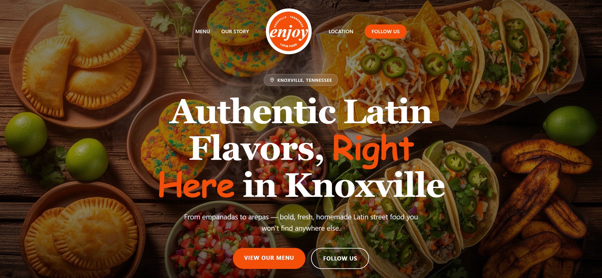 Enjoy Latin Food — sitio web