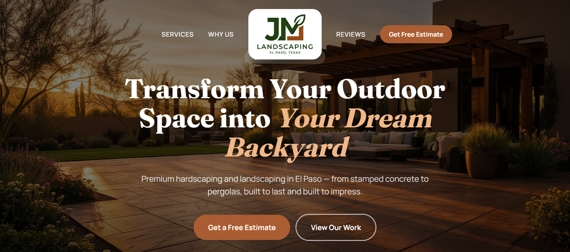 JM Landscaping — sitio web